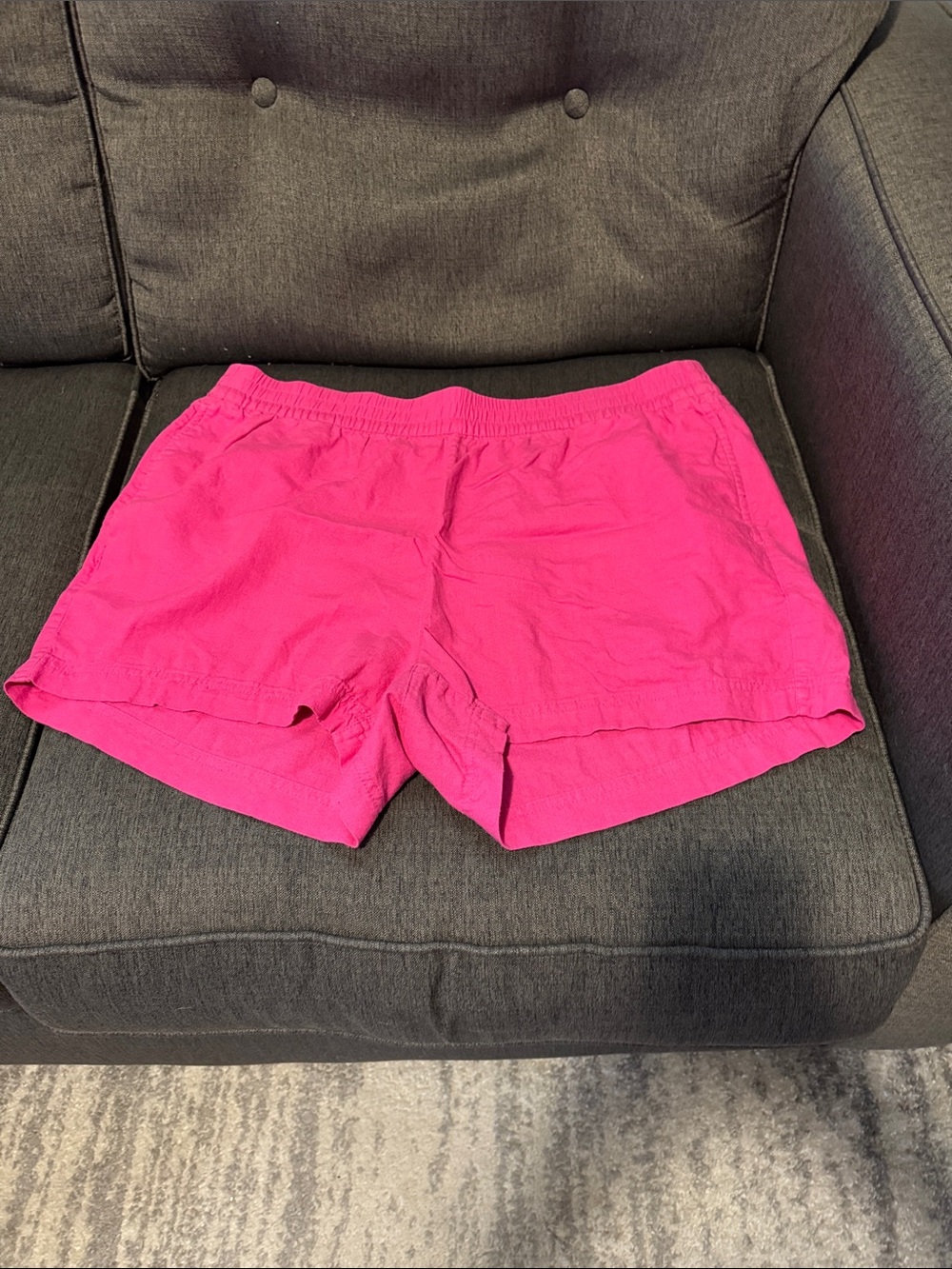 Women’s Pink Elastic-Waist Casual Shorts